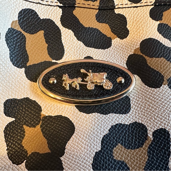 Coach Leopard-Print Tote in Black and Tan . - Picture 13 of 16